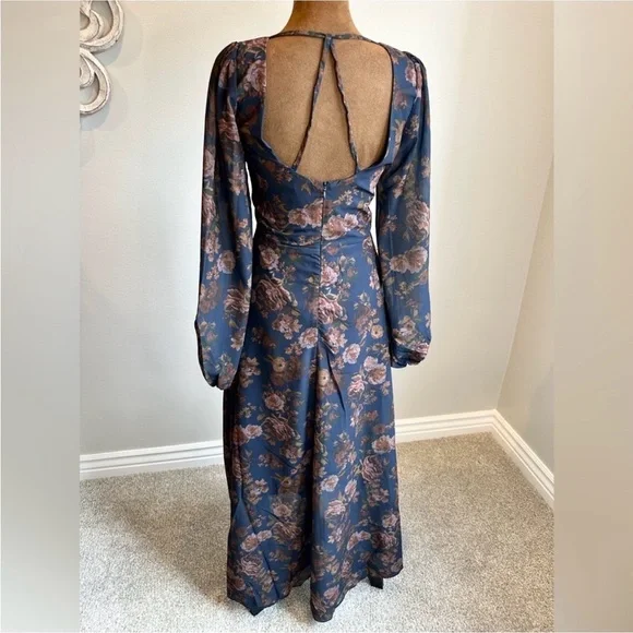 Joyfolie Women’s Crystal Maxi Boho Dress Navy Floral XXS NWT - Picture 6 of 12
